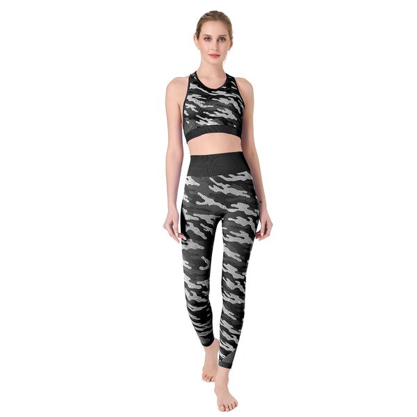 custom casual women gym tracksuits wholesale yoga workout activewear camouflage printing brushed yoga leggings, Gray
custom casual women gym tracksuits wholesale yoga workout activewear camouflage printing brushed yoga leggings, Gray