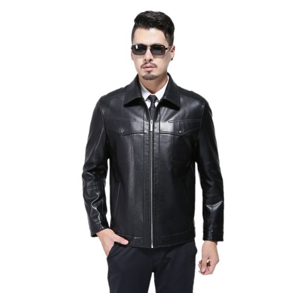 men's jackets 19 autumn leather coat man spring and men cloting thin jacket, Black;brown
men's jackets 19 autumn leather coat man spring and men cloting thin jacket, Black;brown
