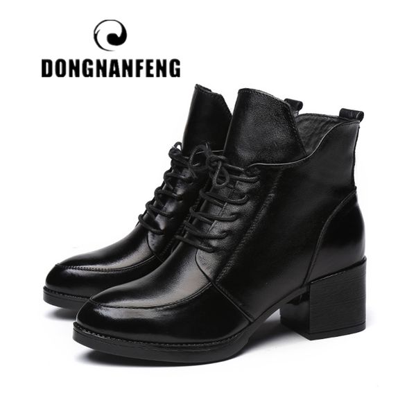 dongnanfeng women shoes boots vintage genuine leather snow winter plush fur warm lace up ankle mother superstar size 35-40 ol-1, Black
dongnanfeng women shoes boots vintage genuine leather snow winter plush fur warm lace up ankle mother superstar size 35-40 ol-1, Black