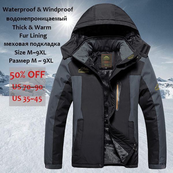 winter jacket men m to 9xl thick warm parka coat casual hooded fleece fur windproof waterproof jackets windbreaker men, Black
winter jacket men m to 9xl thick warm parka coat casual hooded fleece fur windproof waterproof jackets windbreaker men, Black
