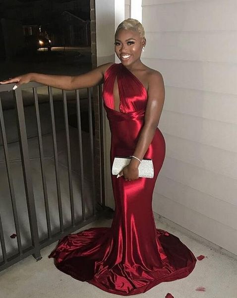 burgundy prom dresses mermaid one shoulder sweep train special occasion dresses formal evening dresses wear vestidos, Black;red
burgundy prom dresses mermaid one shoulder sweep train special occasion dresses formal evening dresses wear vestidos, Black;red