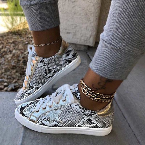 women sneakers casual shoes colorful lace-up snake pattern star tenis feminino flat ladies vulcanized zapatos de mujer mx200425, Black
women sneakers casual shoes colorful lace-up snake pattern star tenis feminino flat ladies vulcanized zapatos de mujer mx200425, Black