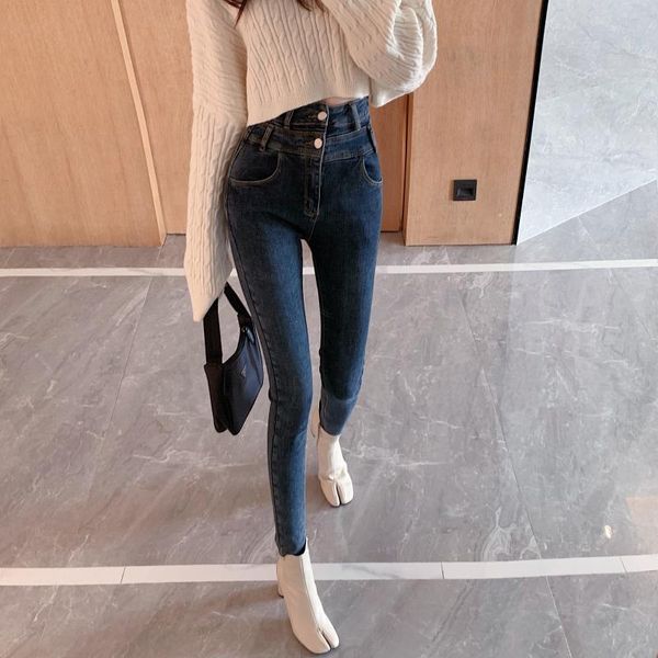 2020 new arrived woman jeans high waist black blue elastic denim pencil pants female korean chic casual jean for woman
2020 new arrived woman jeans high waist black blue elastic denim pencil pants female korean chic casual jean for woman