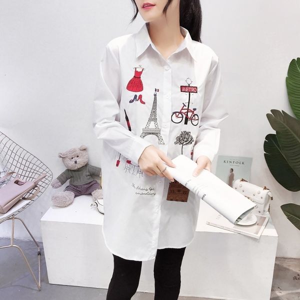 women womens blouses 2019 new white shirt casual wear button up turn down collar long sleeve embroidery feminina t8d427m
women womens blouses 2019 new white shirt casual wear button up turn down collar long sleeve embroidery feminina t8d427m