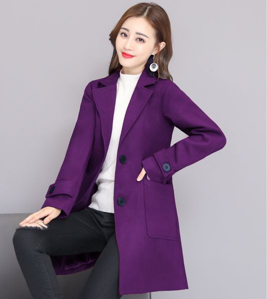 office lady long winter fashion wool coats single breasted wool blend coat and jacket turn-down collar coat femenino, Black
office lady long winter fashion wool coats single breasted wool blend coat and jacket turn-down collar coat femenino, Black