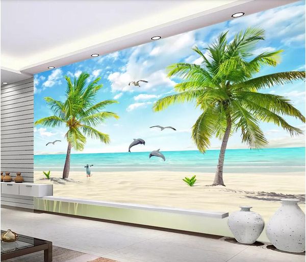 3d room wallpaper custom p non-woven mural romantic aegean beach, coconut tree, landscape painting, sea view, tv wallpaper for walls 3 d
3d room wallpaper custom p non-woven mural romantic aegean beach, coconut tree, landscape painting, sea view, tv wallpaper for walls 3 d