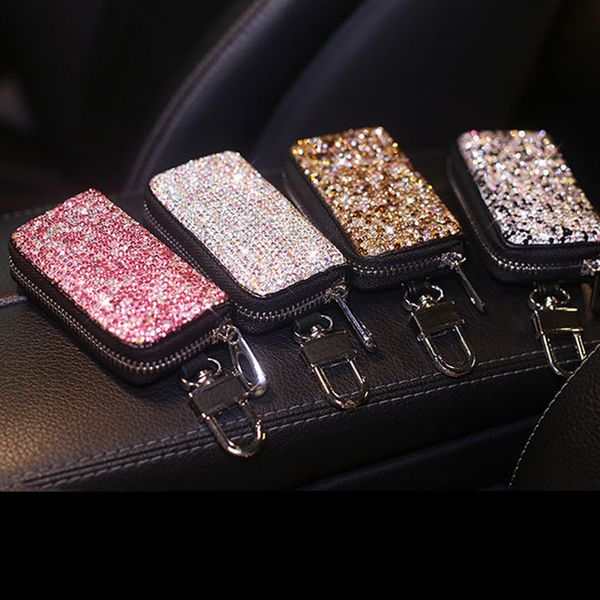 car key case auto key protection cover case for vw leather car holder colorful rhinestone wallets bag car-styling accessories
car key case auto key protection cover case for vw leather car holder colorful rhinestone wallets bag car-styling accessories