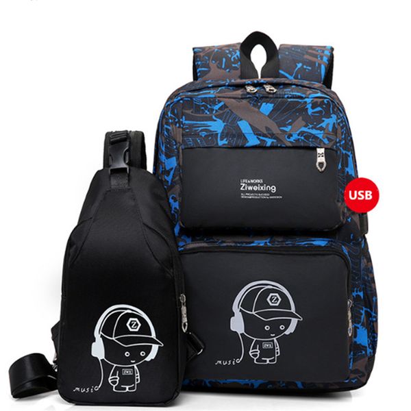 new 2 in i1 high school backpack for boys chest bag student book bag men women backpacks set usb charging travel backpack 2019
new 2 in i1 high school backpack for boys chest bag student book bag men women backpacks set usb charging travel backpack 2019