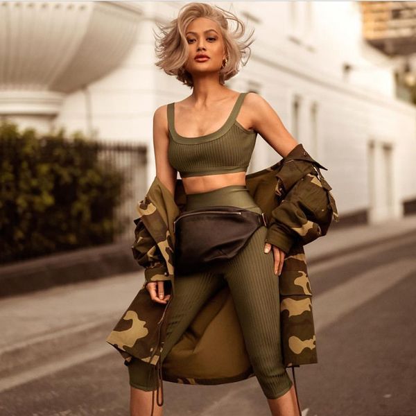 adyce 2019 new summer women club bandage sets army green &pant 2 two pieces sets night out club celebrity evening party, White
adyce 2019 new summer women club bandage sets army green &pant 2 two pieces sets night out club celebrity evening party, White