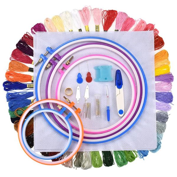 50/100pcs colors embroidery circles set embroidery thread sewing tool adjustable skein punch needle diy sewing accessories, Black
50/100pcs colors embroidery circles set embroidery thread sewing tool adjustable skein punch needle diy sewing accessories, Black