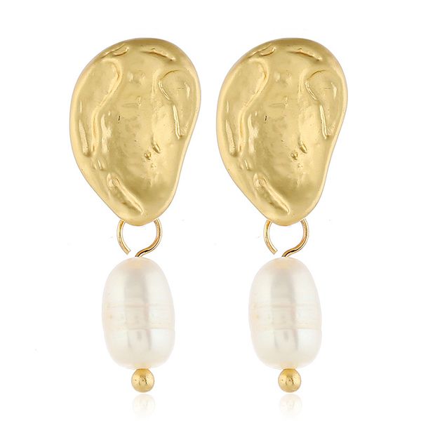 european and american fashion personality irregular concave-convex pearl symmetrical earrings natural freshwater pearl eardrop earrings, Golden
european and american fashion personality irregular concave-convex pearl symmetrical earrings natural freshwater pearl eardrop earrings, Golden