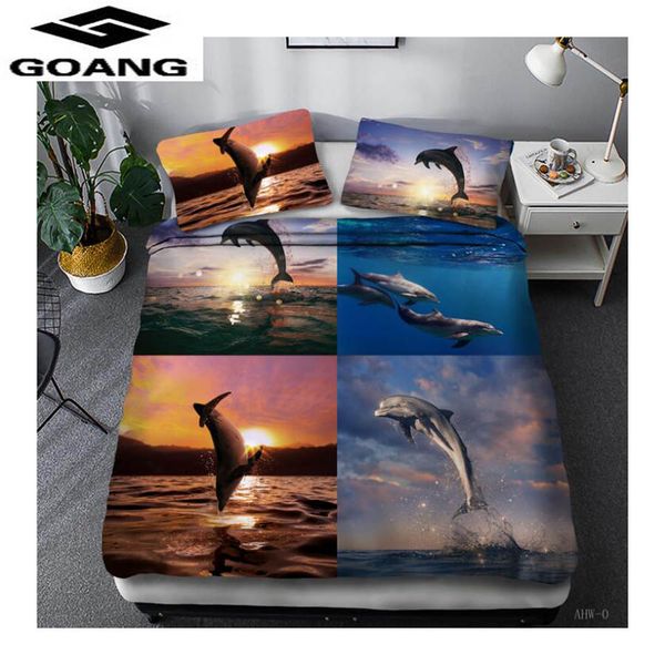 goang 3d bedding set animal bed linen duvet cover bed sheet pillowcase/bed sets home textiles dolphin dive 100% polyester
goang 3d bedding set animal bed linen duvet cover bed sheet pillowcase/bed sets home textiles dolphin dive 100% polyester