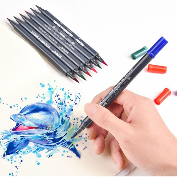 12 24 36colo calligraphy brush marker pen set double headed sketch paint water brush art watercolor marker pens drawing supplies
12 24 36colo calligraphy brush marker pen set double headed sketch paint water brush art watercolor marker pens drawing supplies