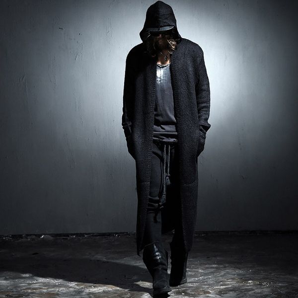 fashion-cardigan sweaters men black beige color loose fit punk rock clothings knit cardigan super long men sweater, White;black
fashion-cardigan sweaters men black beige color loose fit punk rock clothings knit cardigan super long men sweater, White;black