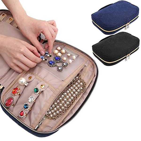 fashion protective women earrings jewelry case rings display pouch zipper organizer bag necklace large capacity travel portable t190629, Black;white
fashion protective women earrings jewelry case rings display pouch zipper organizer bag necklace large capacity travel portable t190629, Black;white