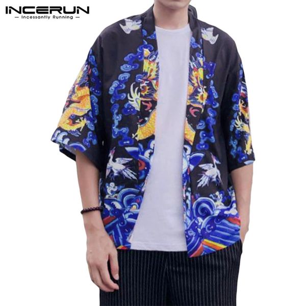 incerun chinese style printed men shirt outerwear half sleeve retro open stitch kimono cape cardigan casual men shirts s-5xl, White;black
incerun chinese style printed men shirt outerwear half sleeve retro open stitch kimono cape cardigan casual men shirts s-5xl, White;black