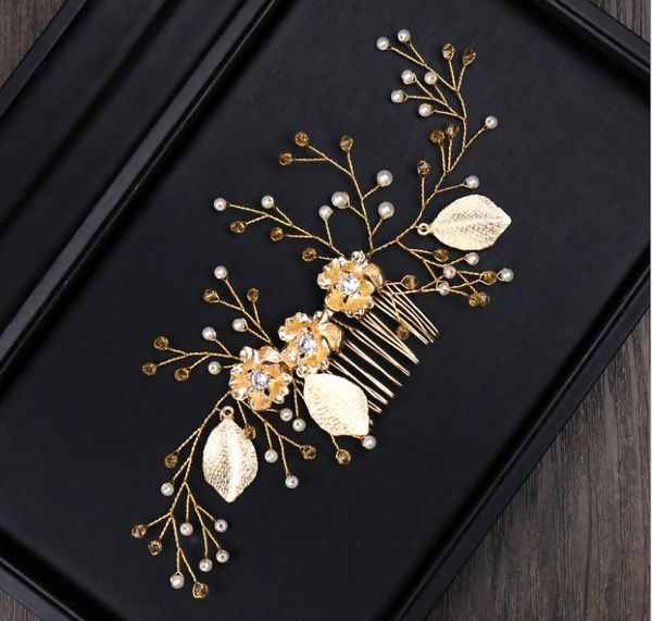headwear bridal jewelry hair accessories imitation gold flower hair comb headwear bridal jewelry, Silver
headwear bridal jewelry hair accessories imitation gold flower hair comb headwear bridal jewelry, Silver
