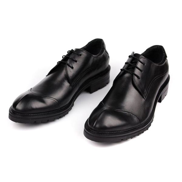 thick bottom round toe men formal shoes cow genuine leather lace up male footwear business shoes brand fashion shoes, Black
thick bottom round toe men formal shoes cow genuine leather lace up male footwear business shoes brand fashion shoes, Black