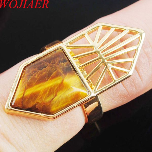wojiaer single natural tiger s eye gemstone finger ring jewelry women geometric nature stones party rings birthday gift for girls dx3007, Golden;silver
wojiaer single natural tiger s eye gemstone finger ring jewelry women geometric nature stones party rings birthday gift for girls dx3007, Golden;silver