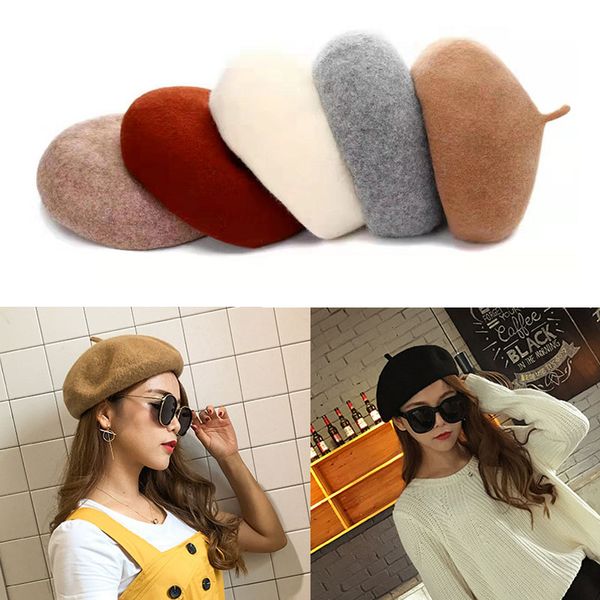 hat korea vintage women's beret hat plain cap beanie girl's wool warm winter beret women femme hats caps, Blue;gray
hat korea vintage women's beret hat plain cap beanie girl's wool warm winter beret women femme hats caps, Blue;gray