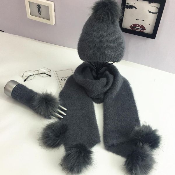 winter knitted wool hat scarf gloves set warm three sets women men plus velvet thickening women ball caps scarf girls, Blue;gray
winter knitted wool hat scarf gloves set warm three sets women men plus velvet thickening women ball caps scarf girls, Blue;gray