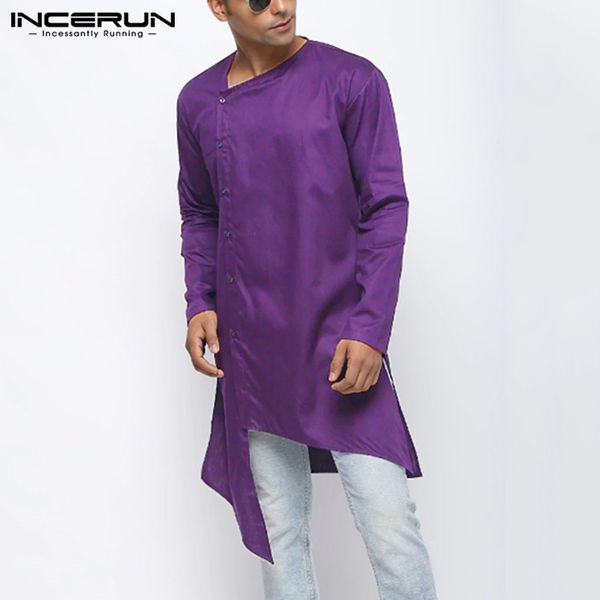 incerun mens irregular shirt long sleeve clothes streetwear long shirts men kurtas button solid color vintage muslim, White;black
incerun mens irregular shirt long sleeve clothes streetwear long shirts men kurtas button solid color vintage muslim, White;black