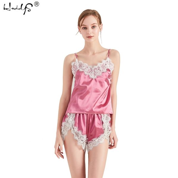 lace trim cami & shorts pajamas set women stain spaghetti strap sleeveless lady summer sleepwear home clothes pyjamas sets, Black;red
lace trim cami & shorts pajamas set women stain spaghetti strap sleeveless lady summer sleepwear home clothes pyjamas sets, Black;red