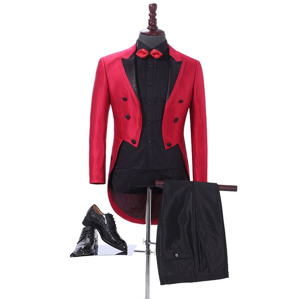 red mens tailcoat prom wedding suits for men groom tuxedo 2pcs peaked lapel men suit morning dress jacket pants set, Black;gray
red mens tailcoat prom wedding suits for men groom tuxedo 2pcs peaked lapel men suit morning dress jacket pants set, Black;gray
