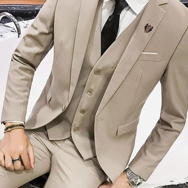 khaki man's suits for wedding party costume three piece groom tuxedos jacket pans vest notched lapel blazer waistcoat, Black;gray
khaki man's suits for wedding party costume three piece groom tuxedos jacket pans vest notched lapel blazer waistcoat, Black;gray