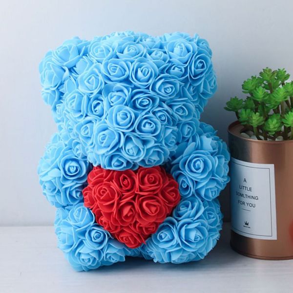 

valentines romantic gift box pe rose bear artificial rose decorations cute cartoon girlfriend kid gift mother's day led