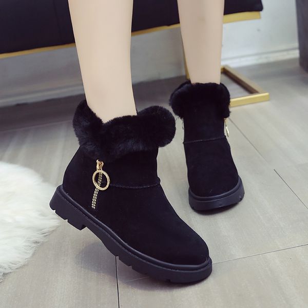 women's ladies fashion casual boots winter warm shoes zipper short ankle snow boots botas largas mujer invierno 2019 #ss, Black
women's ladies fashion casual boots winter warm shoes zipper short ankle snow boots botas largas mujer invierno 2019 #ss, Black