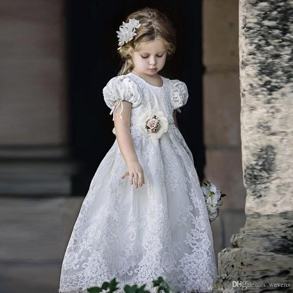 flower girls dresses jewel neck short sleeve long christening gowns handmade flower high wait kids prom dress, White;blue
flower girls dresses jewel neck short sleeve long christening gowns handmade flower high wait kids prom dress, White;blue