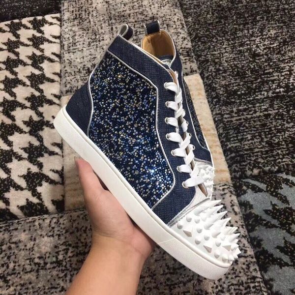 winter high sports sneakers spiked shoes red bottom brand design luxury red soles casual men women trainers beads + pik pik sneakers, Black
winter high sports sneakers spiked shoes red bottom brand design luxury red soles casual men women trainers beads + pik pik sneakers, Black
