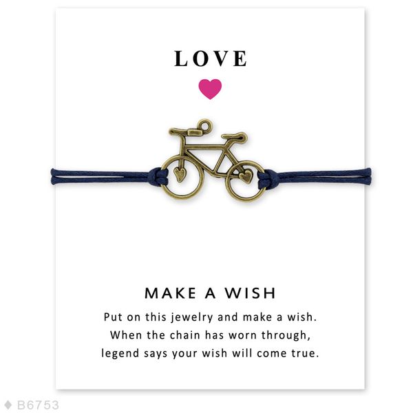 handmade rope bike charm bracelets for women men friendship statement wish jewelry gift with card ing, Golden;silver
handmade rope bike charm bracelets for women men friendship statement wish jewelry gift with card ing, Golden;silver