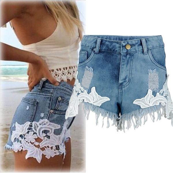 2018 summer korean version of the new girls thin pants student cowboy loose lace hole large size shorts, White;black
2018 summer korean version of the new girls thin pants student cowboy loose lace hole large size shorts, White;black