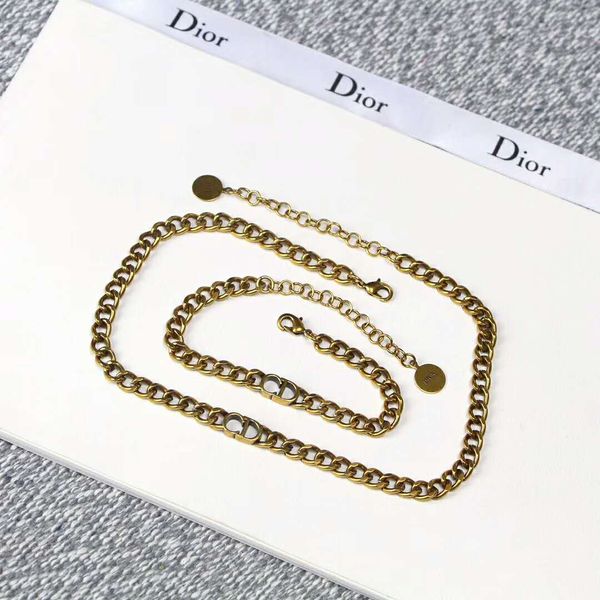 2019 new luxury de igner bracelet necklace jewelry for women retro copper link bracelet necklace with letter gift
2019 new luxury de igner bracelet necklace jewelry for women retro copper link bracelet necklace with letter gift