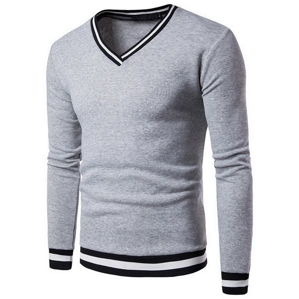 cysincos casual v-neck sweatshirt long sleeve men slim fit pullover basic pure color sweatshirts streetwear autumn 2019, Black
cysincos casual v-neck sweatshirt long sleeve men slim fit pullover basic pure color sweatshirts streetwear autumn 2019, Black