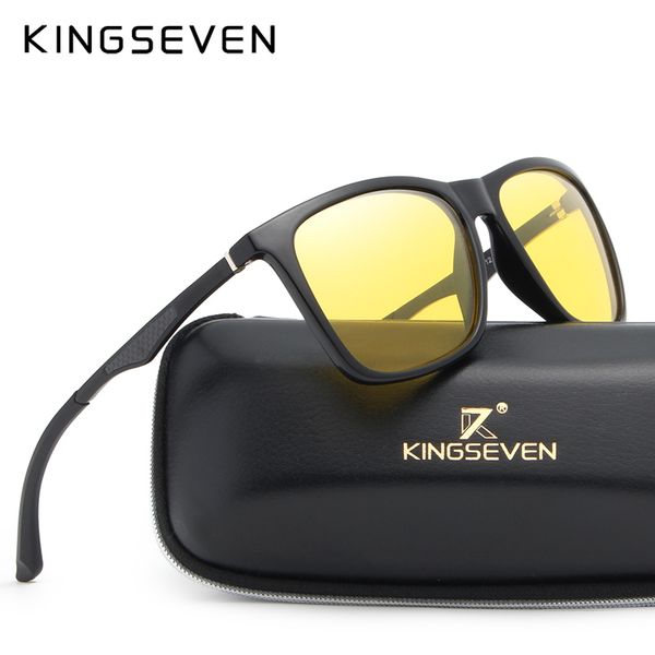 kingseven night vision glasses brand design aluminium polarized sunglasses women men yellow lens driving anti-glare goggles, White;black
kingseven night vision glasses brand design aluminium polarized sunglasses women men yellow lens driving anti-glare goggles, White;black