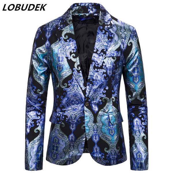 tuxedo men's thin blazer singer bar club stage costume men vintage pattern print blazers casual coat european style plus size, White;black
tuxedo men's thin blazer singer bar club stage costume men vintage pattern print blazers casual coat european style plus size, White;black