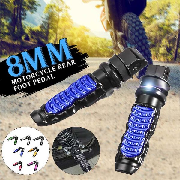 new 8mm 6 color aluminum universal scooter motorcycle passenger rear foot pegs pedals footrest for yamaha
new 8mm 6 color aluminum universal scooter motorcycle passenger rear foot pegs pedals footrest for yamaha