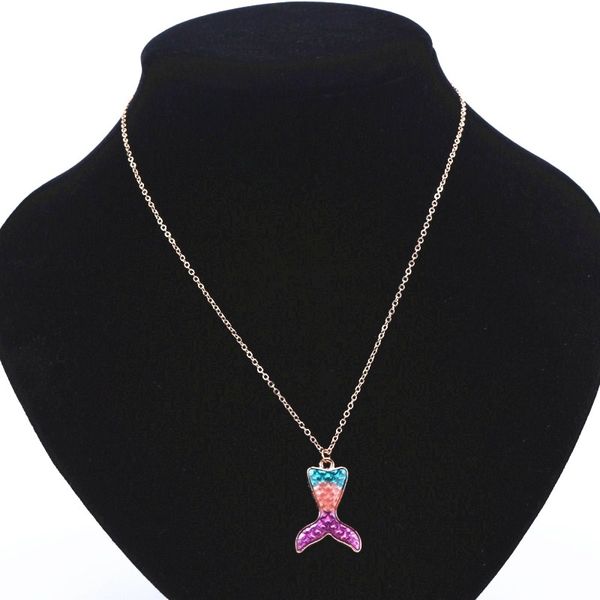 mermaid pendant necklaces for women enamel colorful fish tail necklace fashion jewelry long chain statement simple necklaces, Silver
mermaid pendant necklaces for women enamel colorful fish tail necklace fashion jewelry long chain statement simple necklaces, Silver