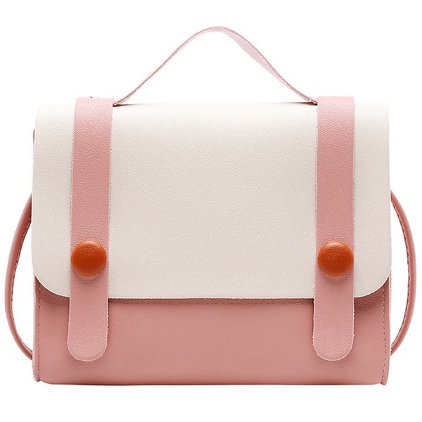 fresh and versatile crossbody bag ladies handbag and flip shoulder bag pink