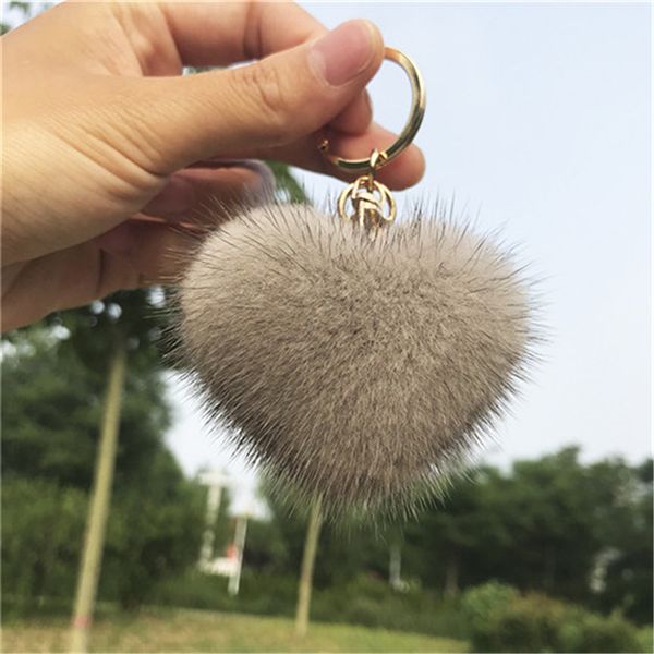 cute real genuine fur ball heart shaped pompom bag charm keychain pendant keyring tassels, Silver
cute real genuine fur ball heart shaped pompom bag charm keychain pendant keyring tassels, Silver