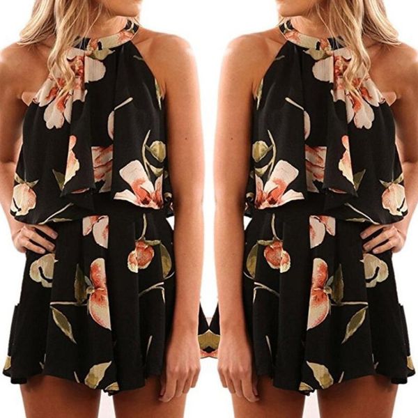 womens jumpsuit bodysuit women off shoulder floral print solid playsuit halter sleeveless ruffles short jumpsuit beachwear overalls, Black;white
womens jumpsuit bodysuit women off shoulder floral print solid playsuit halter sleeveless ruffles short jumpsuit beachwear overalls, Black;white
