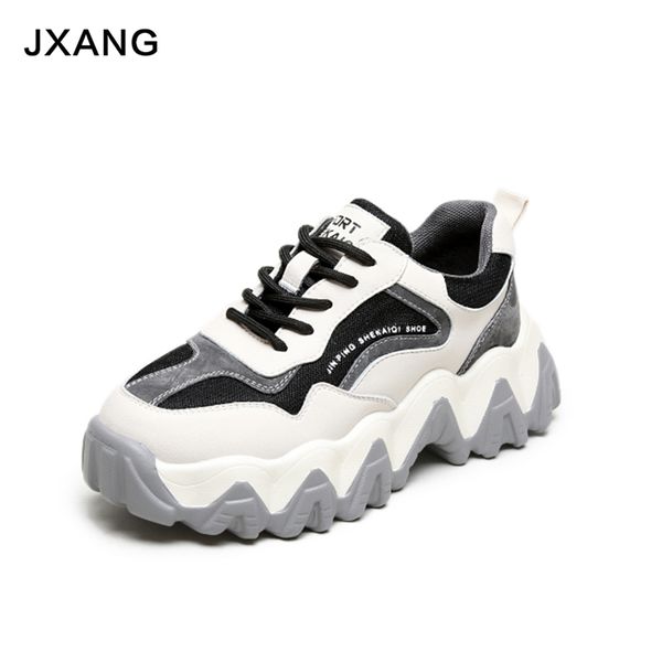 jxang daddy shoes women 2020 spring new sponge cake thick bottom leather color matching casual shoes wild korean sports style, Black
jxang daddy shoes women 2020 spring new sponge cake thick bottom leather color matching casual shoes wild korean sports style, Black