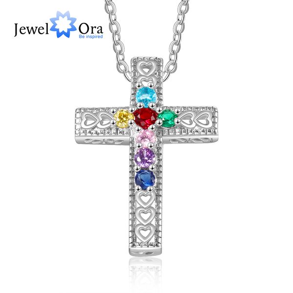 personalized jewelry for women customized 7 birthstones cross necklace & pendants gift for family (jewelora ne103261, Silver
personalized jewelry for women customized 7 birthstones cross necklace & pendants gift for family (jewelora ne103261, Silver