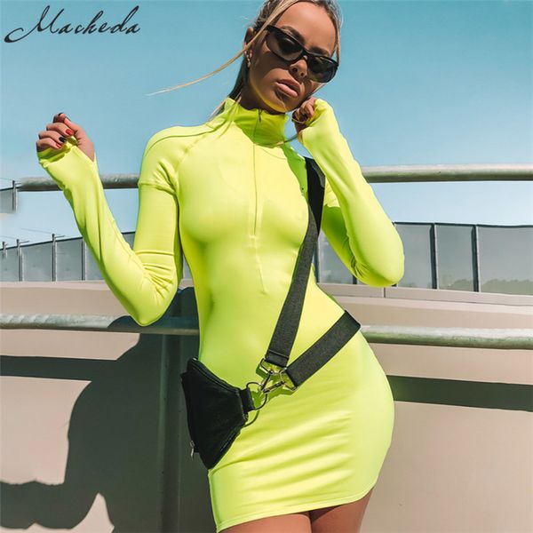 macheda new autumn fashion women casual long sleeve half open zip collar straight solid color dress tight mini dress, Black;gray
macheda new autumn fashion women casual long sleeve half open zip collar straight solid color dress tight mini dress, Black;gray
