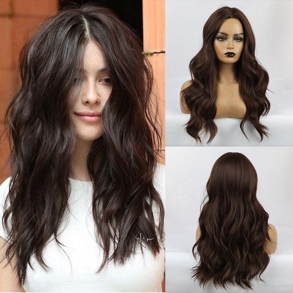 jonrenau dark brown synthetic long wigs for women heat resistant wave wigs natural fiber hair glueless cosplay high density, Black
jonrenau dark brown synthetic long wigs for women heat resistant wave wigs natural fiber hair glueless cosplay high density, Black