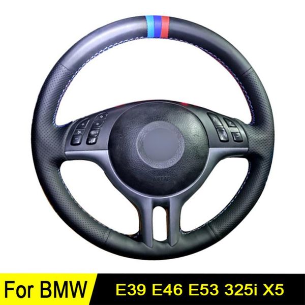 hand-stitched black soft artificial leather 3 colors stripes car steering wheel covers for e39 e46 325i e53 x5 x3
hand-stitched black soft artificial leather 3 colors stripes car steering wheel covers for e39 e46 325i e53 x5 x3