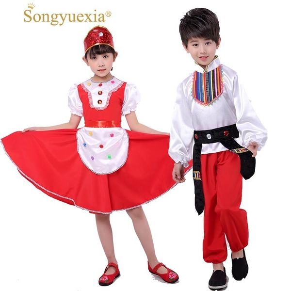 songyuexia traditional russian costume dance costumes dress chinese dance costumes children for girls boys folk, Black;red
songyuexia traditional russian costume dance costumes dress chinese dance costumes children for girls boys folk, Black;red